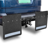 Rubber Mud Flap and Adjustable Hitch-Mounted System