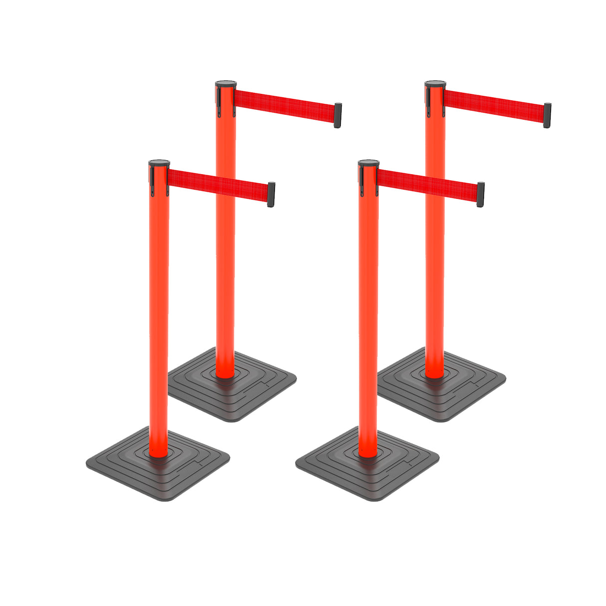 10ft Retractable Belt Stanchion Barrier - with accessories