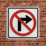 Do Not Turn Right Sign-5