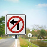 Do Not Turn Left Sign-05