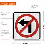 Do Not Turn Left Sign-2