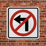 Do Not Turn Left Sign-4