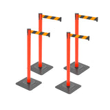 10ft Retractable Belt Stanchion Barrier - full setup