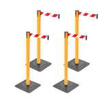10ft Retractable Belt Stanchion Barrier - top-down view