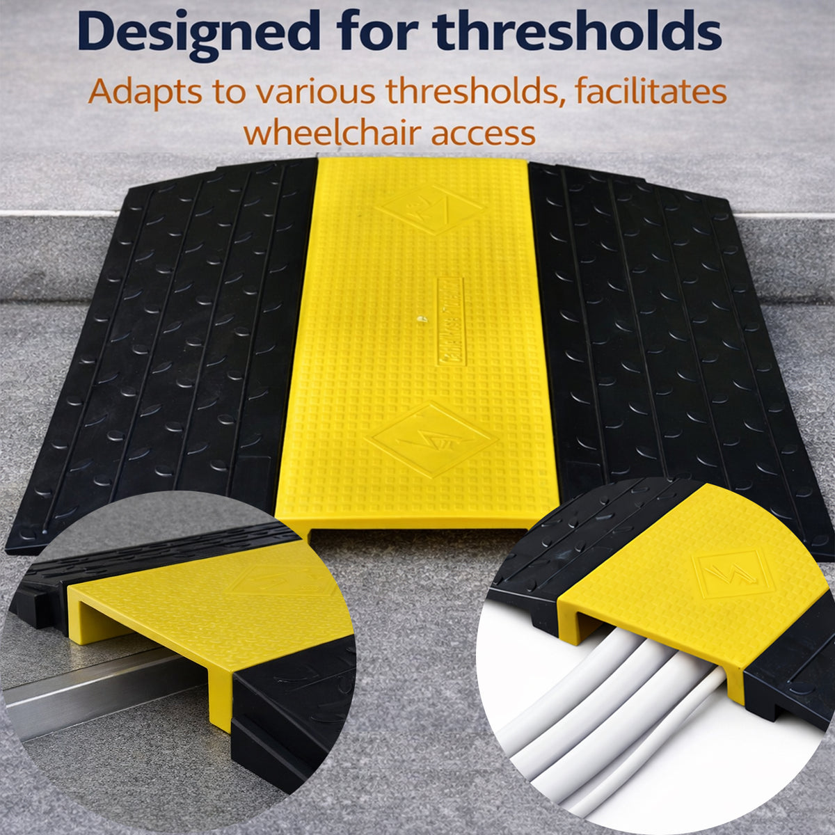 Bridge Protection Ramps Threshold Bridge Ramp for Wheelchairs and Cable Protection – OranLite