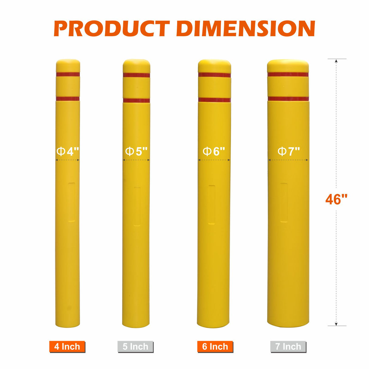 Bollard Cover 4-7Inch