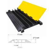 2,3,5-Channel Rubber Cable Protector Ramp with Extra Anti Slip Pattern