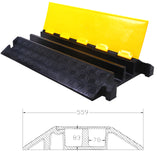 2,3,5-Channel Rubber Cable Protector Ramp with Extra Anti Slip Pattern