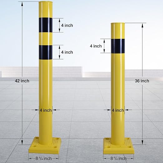 SpringBack Safety Bollard - 4 Pack (36"/42" H, 4" D)