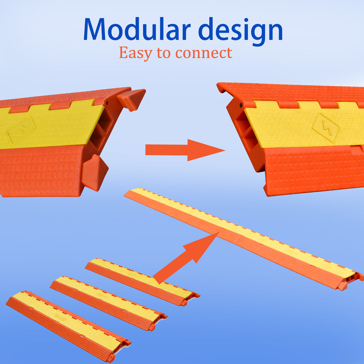 PU Heavy Duty Cable Protector - close-up detail