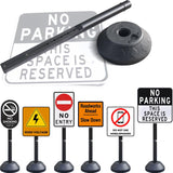 Portable Sign Holder with Water-Filled Base