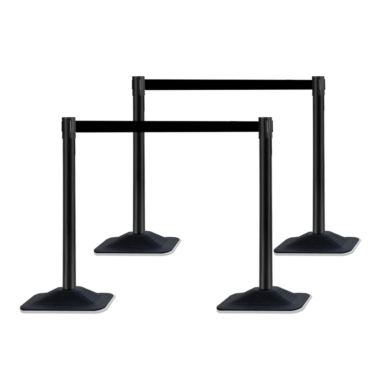 Plastic Retractable Stanchion with 10 ft Black Belt
