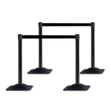 Plastic Retractable Stanchion with 10 ft Black Belt