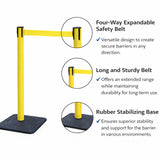 10ft Retractable Belt Stanchion Barrier - top-down view