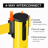 10ft Retractable Belt Stanchion Barrier - close-up detail