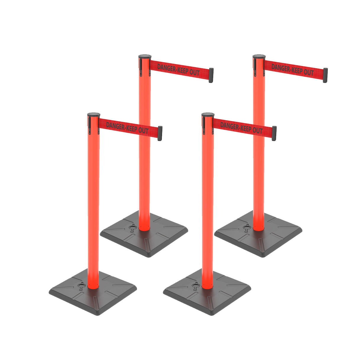 10ft Retractable Belt Stanchion Barrier - product dimensions