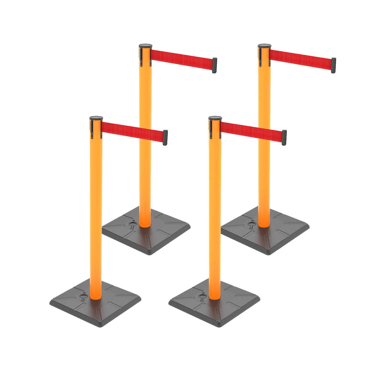 10ft Retractable Belt Stanchion Barrier - product dimensions