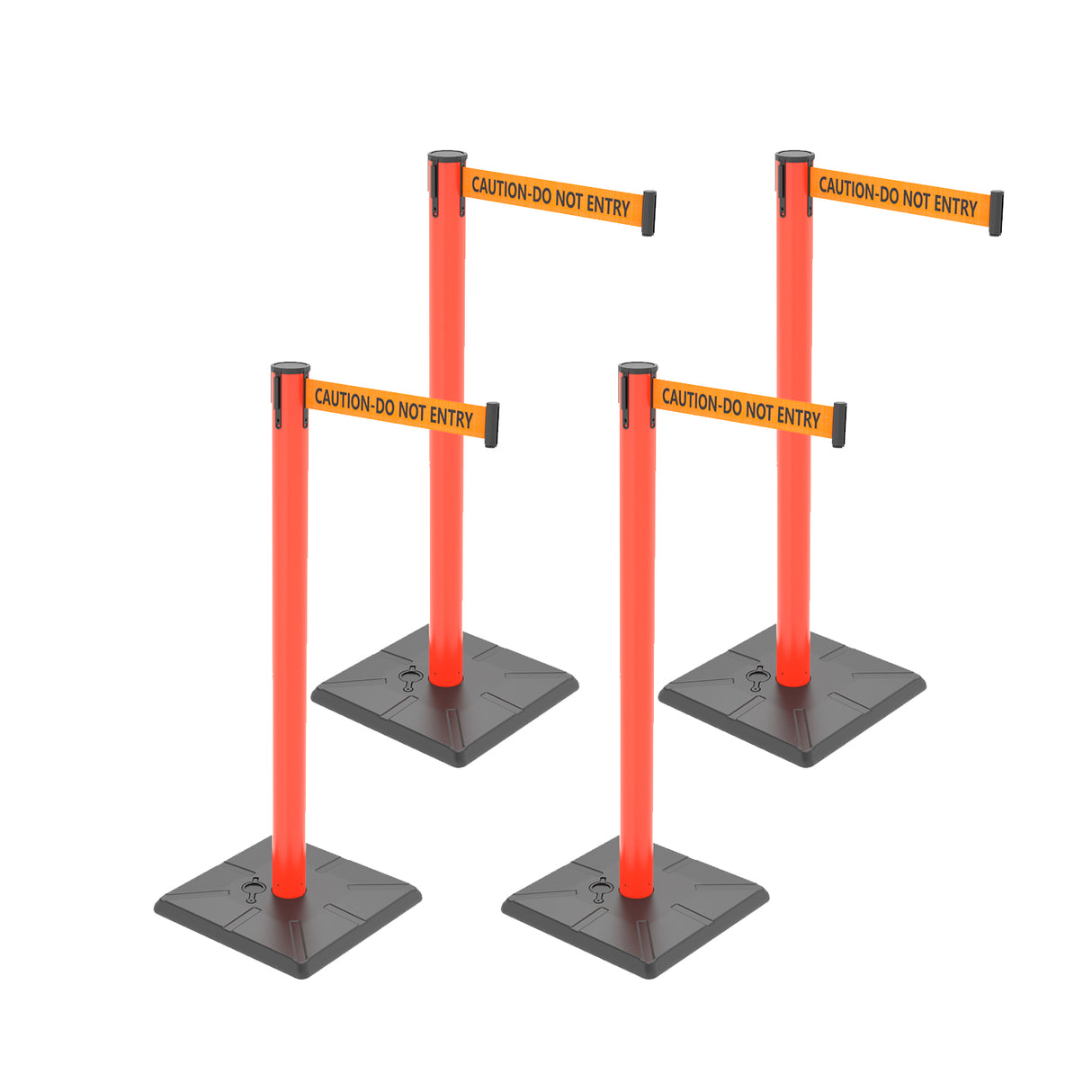 10ft Retractable Belt Stanchion Barrier - side angle
