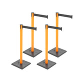 10ft Retractable Belt Stanchion Barrier - in use on site