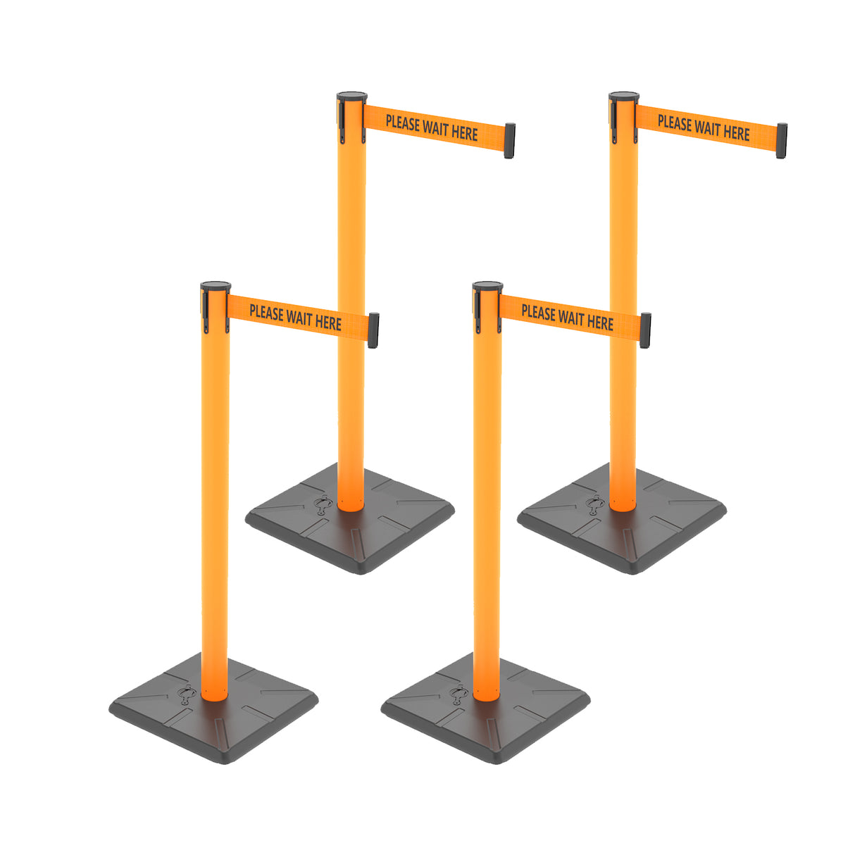 10ft Retractable Belt Stanchion Barrier - close-up detail