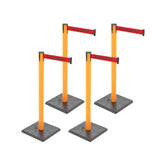 10ft Retractable Belt Stanchion Barrier - top-down view