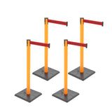 10ft Retractable Belt Stanchion Barrier - side angle