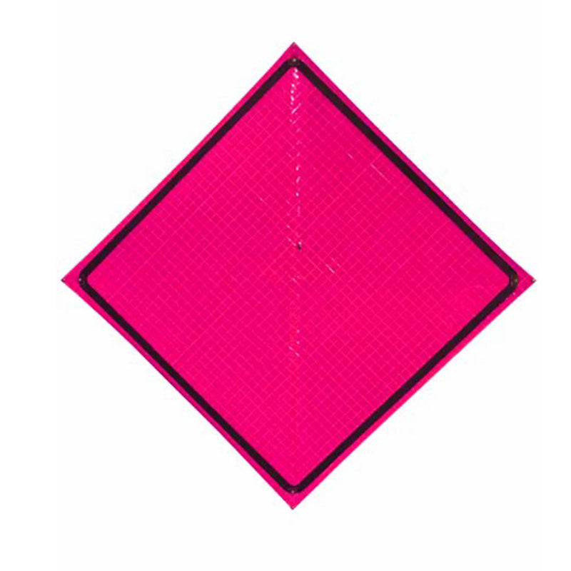 48" Reflective Pink Vinyl Roll-Up Sign | Durable & Weather-Resistant | Ideal for Traffic Control, Roadwork, Construction Zones, and Safety Warnings | Portable & Easy to Store