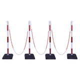 40" Delineator Post Cone with Rubber Base, 20ft Chains Traffic Barrier for Parking Lot,Road,Construction