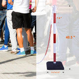 40" Delineator Post Cone with Rubber Base, 20ft Chains Traffic Barrier for Parking Lot,Road,Construction