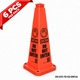 28Inch Orange DO NOT ENTER Safety Caution Cone - 6PCS