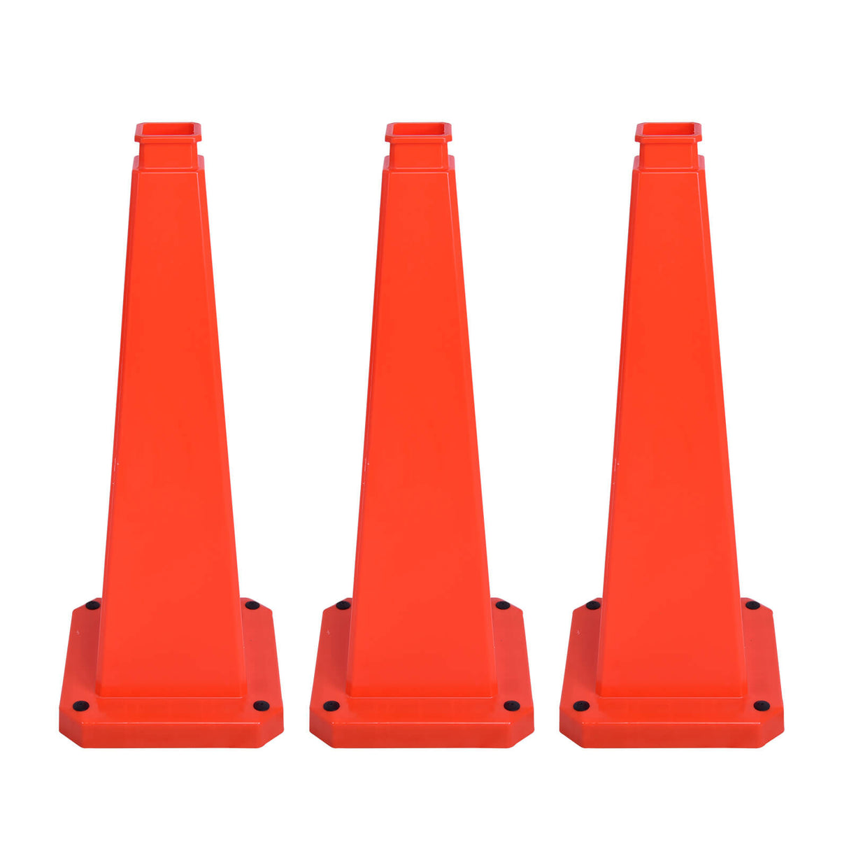 28/36Inch 4-Sided Message Cone, No Printing 6PCS