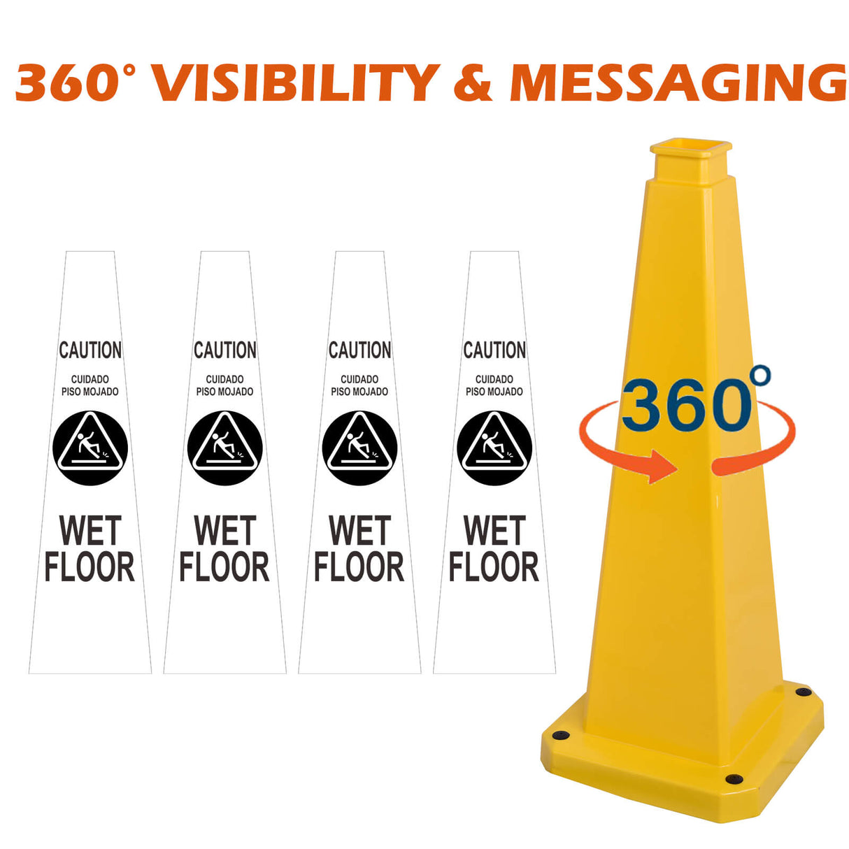 28Inch Safety Caution Cone with Handle