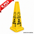 28Inch Yellow DO NOT ENTER Safety Caution Cone - 6PCS