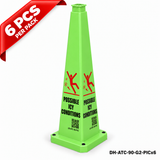 36Inch Green POSSIBLE ICY CONDITIONS Safety Caution Cone - 6PCS