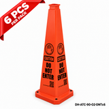 36Inch Orange DO NOT ENTER Safety Caution Cone - 6PCS