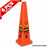 36Inch Orange RESERVED PARKING Safety Caution Cone - 6PCS