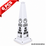 36Inch White DO NOT ENTER Safety Caution Cone - 6PCS