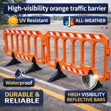 60Inch Orange Crowd Control Barrier