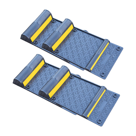 4PCS Car Parking Mat with Reflective Stripe - front view