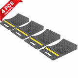 4PCS Car Parking Mat Self Adhesive with Yellow Reflective Stripe Heavy Duty Single Side - 4 PCS per pack