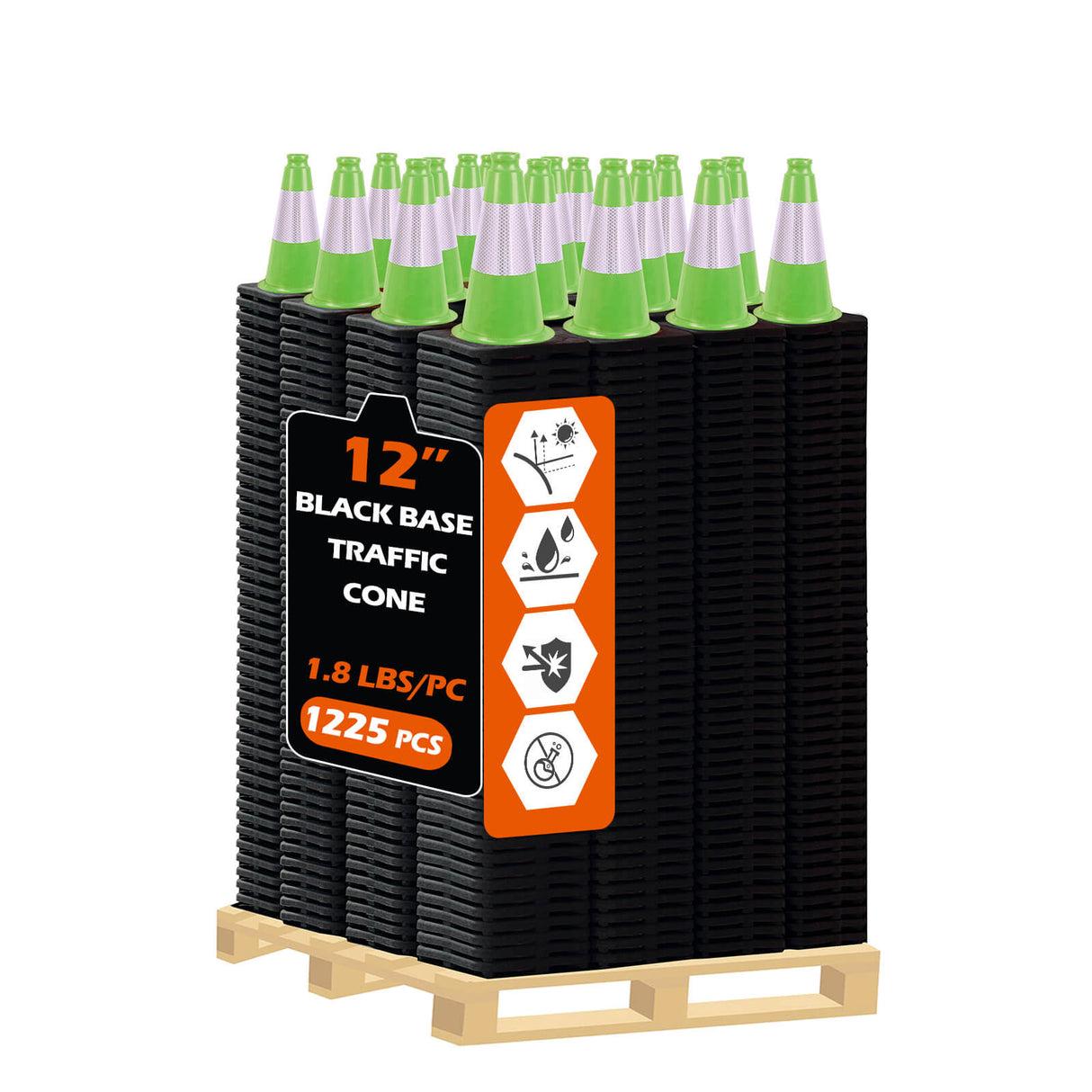 Light Weight Black Base Economy Traffic Cones