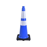 Heavy-Duty Traffic Cones 12/18/28/36 Inch, PVC Safety Cone with Reflective Stripe