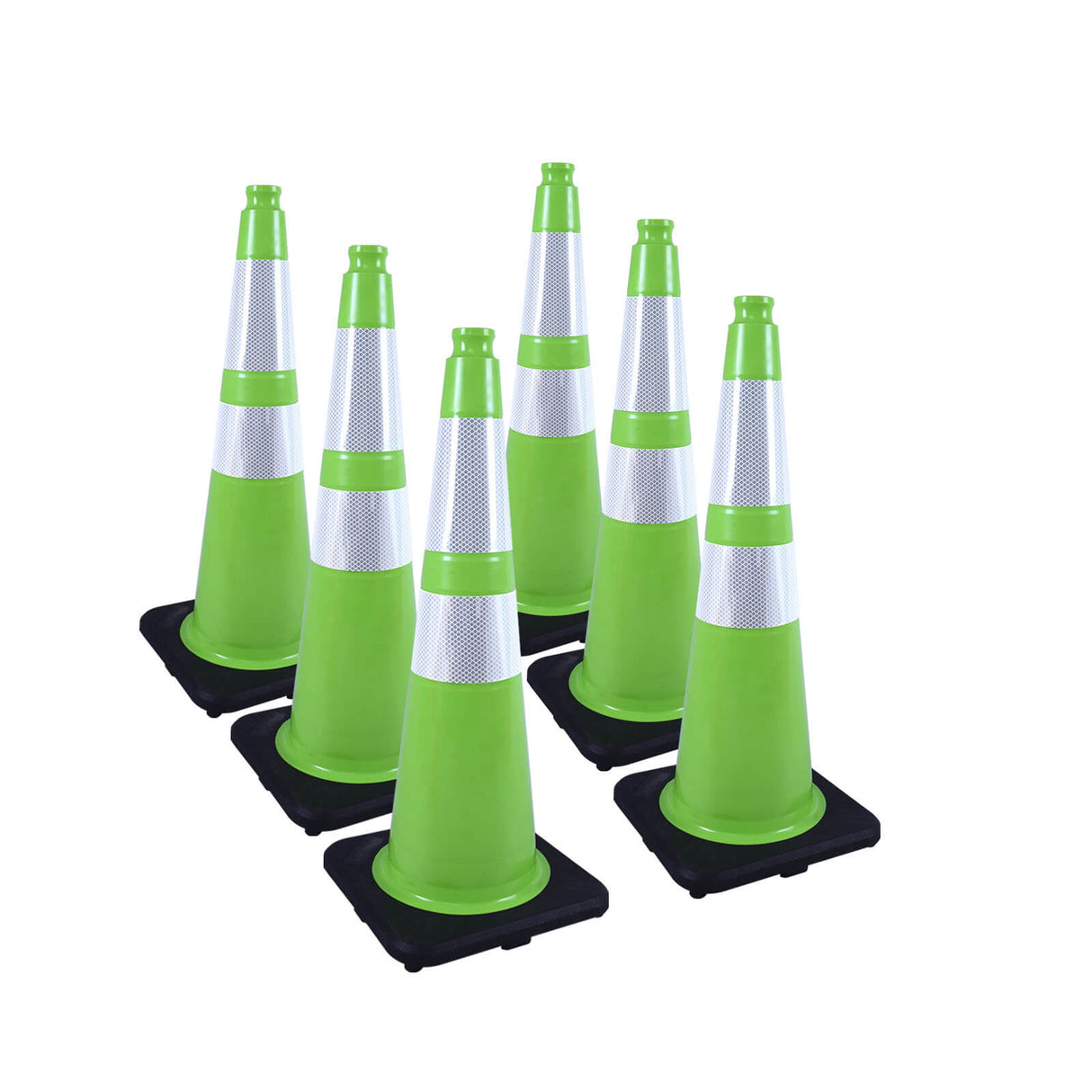 Heavy-Duty Traffic Cones 12/18/28/36 Inch, PVC Safety Cone with Reflective Stripe
