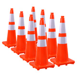 Flexible PVC Traffic Cone 12 - 28Inch with Reflective Collar