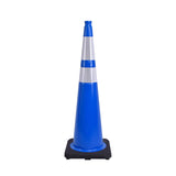 Heavy-Duty Traffic Cones 12/18/28/36 Inch, PVC Safety Cone with Reflective Stripe