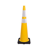 Heavy-Duty Traffic Cones 12/18/28/36 Inch, PVC Safety Cone with Reflective Stripe