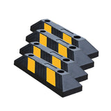 Heavy Duty Rubber Parking Curb with Beads Reflector - full setup