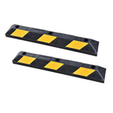 Heavy Duty Rubber Parking Curb with Beads Reflector - with accessories
