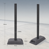 Dimensions of 39-inch portable sign holder with 19 x 10 inch base