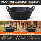 3 Gallon Rubber Feed Pan - 5